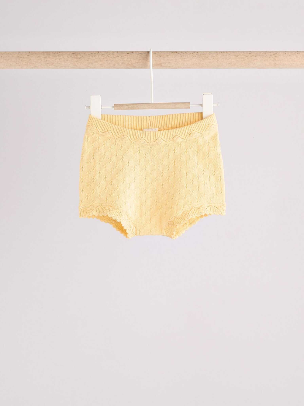 Вязаная футболка и шорты в комплекте для малышей Next AA8-204, Желтый