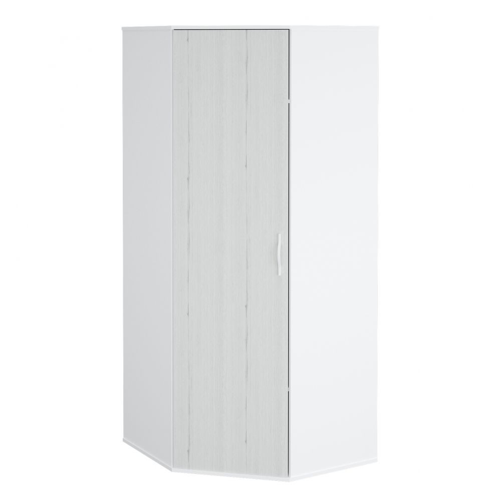 Шкаф гардеробный угловой 900 Junior (белый (тиснение лофт)/дуб эльза