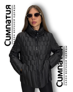 Приталенная куртка с высоким воротником