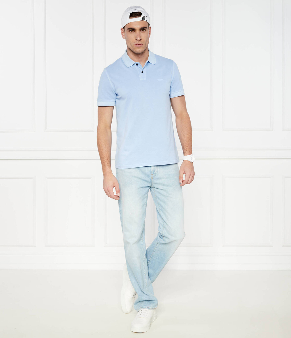 Поло Prime BOSS ORANGE - голубой(50507813)