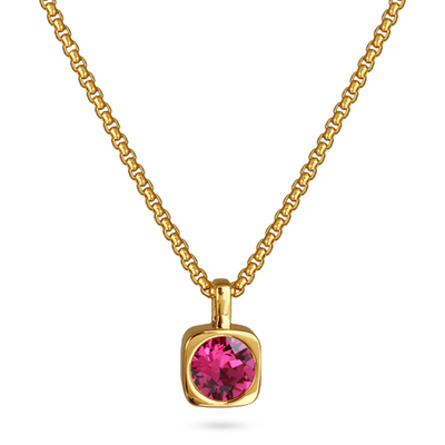 Колье Теннис кристалл Swarovski фуксия