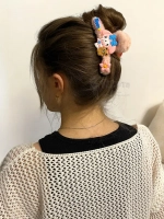Заколка крабик краб для волос пушистый плюшевый Hello Kitty