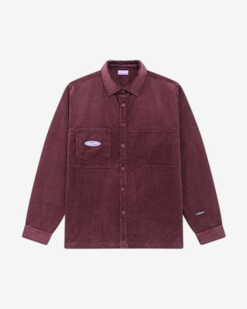 Рубашка Velvet Button бордовая