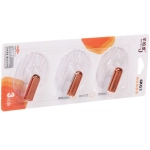 Крючки в наборе 3шт на липком слое «ДОМания», овальные, прозрачные, нагрузка 6кг