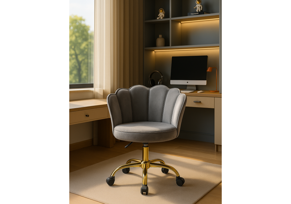 Офисное кресло Woodville Bud grey, gold