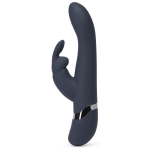 Тёмно-синий вибратор Oh My USB Rechargeable Rabbit Vibrator - 25,4 см. (Цвет: темно-синий)