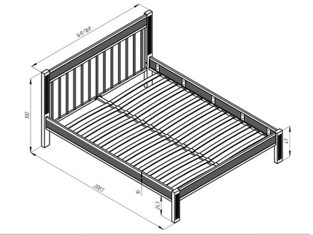 Кровать Форвард АГАТА 160, черный/шоколад