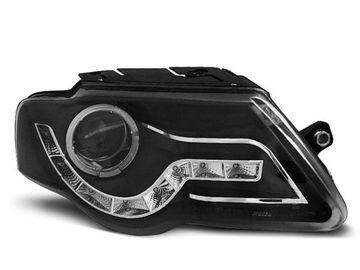 Передние фары black daylight для VW Passat B6