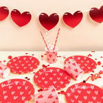 Гирлянда бумажная «Сердца» в красном цвете с блеском, 300 см