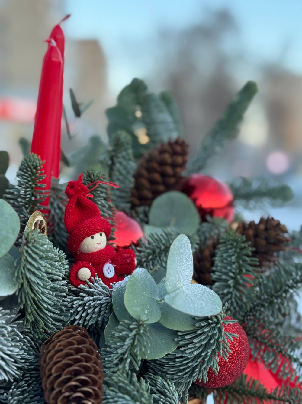 Композиция настольная со свечами