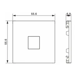 Накладка 1-я для розеток RJ45, TV, SAT,  HDMI,  шампань,  серия A07