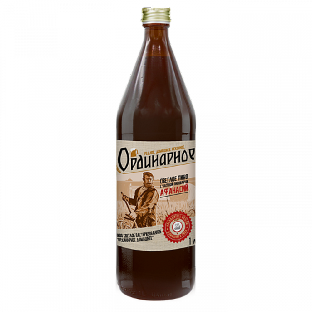Пиво Афанасий Ординарное светлое 1 л
