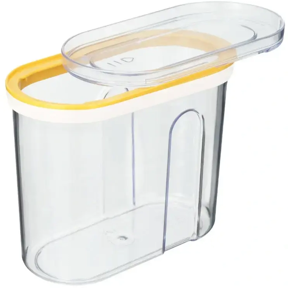 Емкость для сыпучих продуктов с крышкой 1л желтый