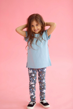 Костюм футболка с леггинсами, цвет «Голубой с единорогами»