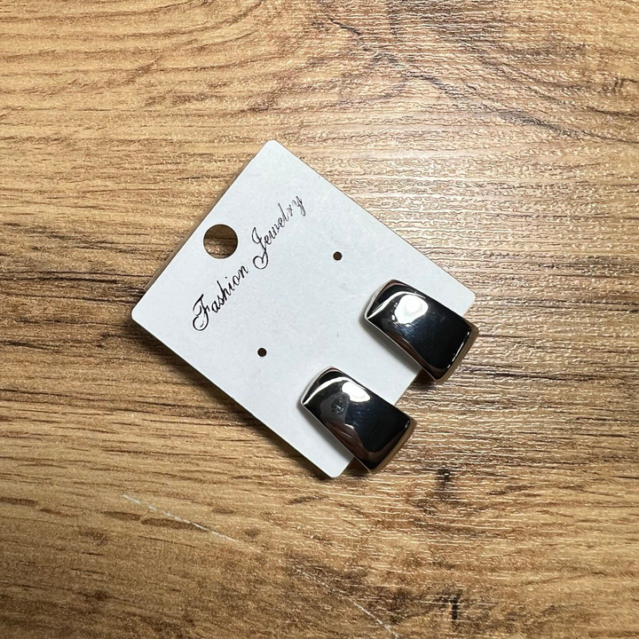 Клипсы Пластина трапециевидная металл серебристый