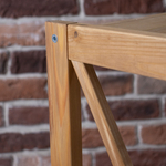 Стеллаж деревянный напольный Юск из массива сосны 5 полок, натуральный бейц