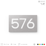 Номер на дверь 576, табличка на дверь для офиса, квартиры, кабинета, аудитории, склада, серая 120х70 мм, Айдентика Технолоджи