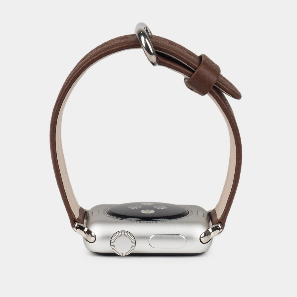 Ремешок для Apple Watch 44/45/46 mm из кожи теленка, цвета шоколад