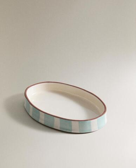 ZARA HOME МЫЛЬНИЦА ДЛЯ ВАННОЙ КОМНАТЫ ИЗ КЕРАМИКИ, СИНИЙ