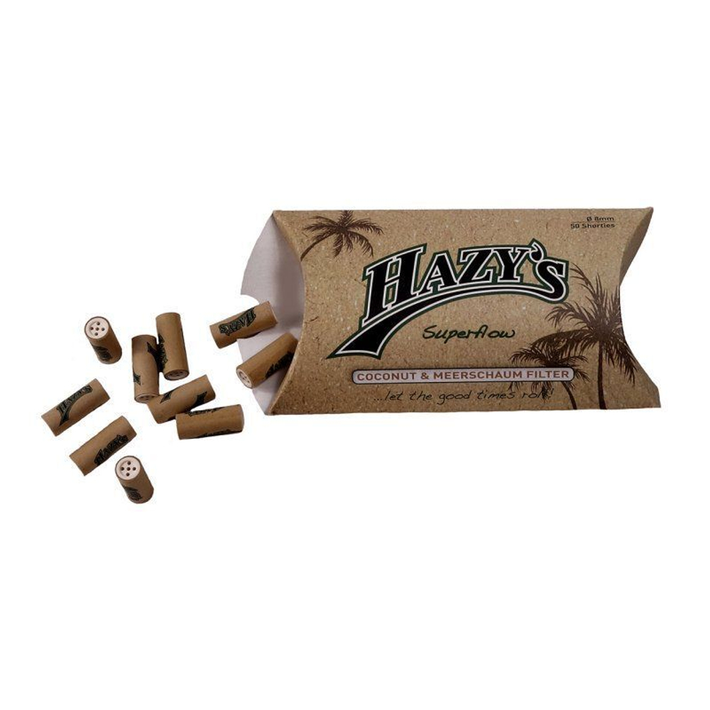 Фильтры для сигарет "Hazy's" 8mm 22mm Superflow Coconut & Meerschaum 50шт