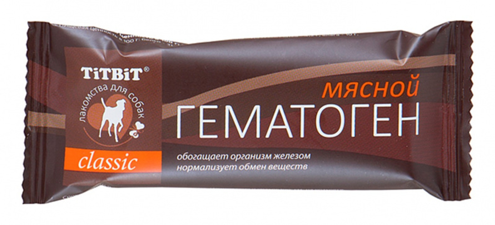 TitBit лакомство для собак Гематоген мясной Classic 35 гр.