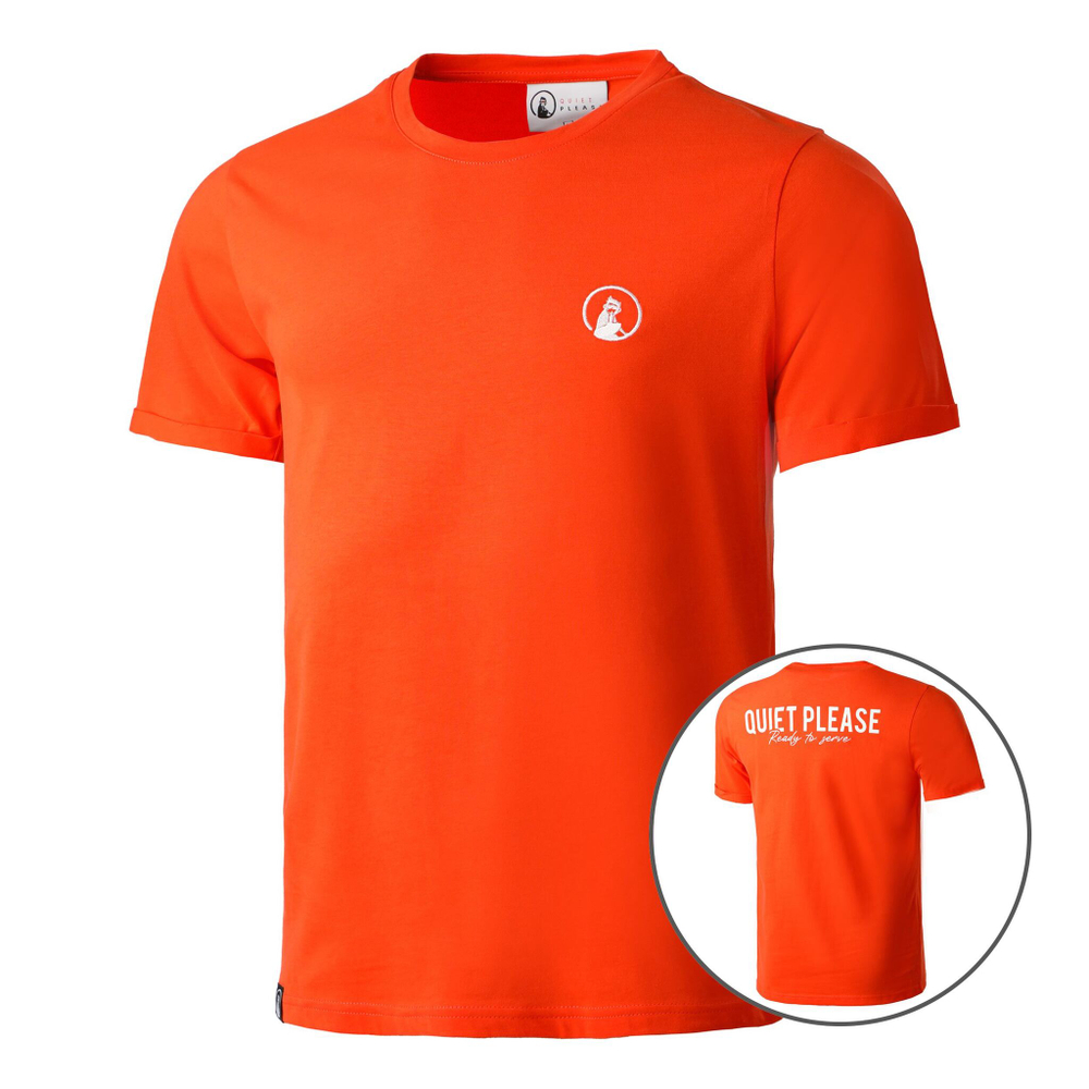 Мужское теннисное поло Quiet Please Ready To Serve T-Shirt Men - Orange, White