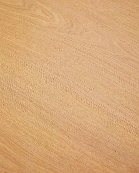 Стол Indara Ø100 см, из шпона и каучукового дерева с натуральной отделкой 