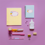 Наклейки для школьных принадлежностей. Котик