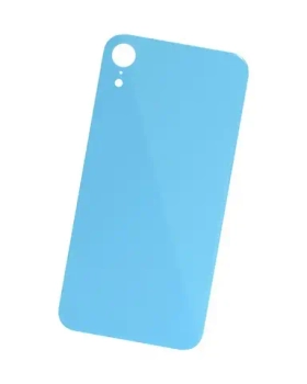 Задняя крышка для iPhone Xr (A2105) Голубой (стекло, широкий вырез под камеру, логотип)