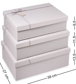 WF-184-B Набор коробок из 3 шт, серый