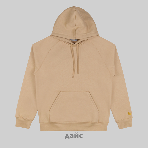  Толстовка мужская Carhartt WIP Hooded Chase Sweatshirt артикул:I033661_sable - купить в магазине Дайс