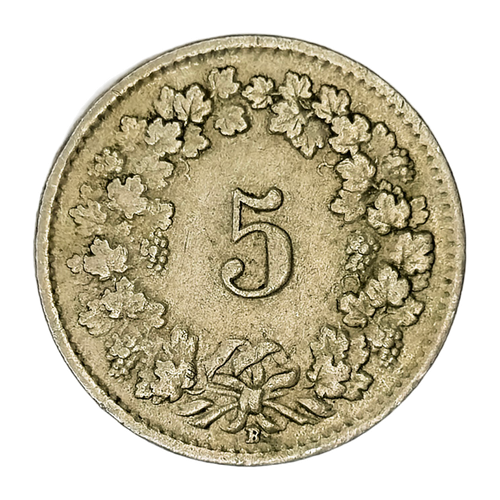 Switzerland, 5 Rappen, 1955 – Libertas Series, VF