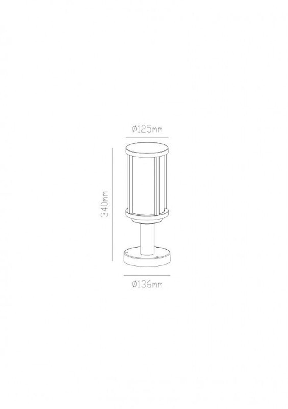Уличный наземный низкий светильник Arte Lamp A1036FN-1BK