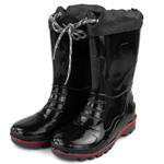 328101 ПВХ школьные, утепл., с манжетой, Черный