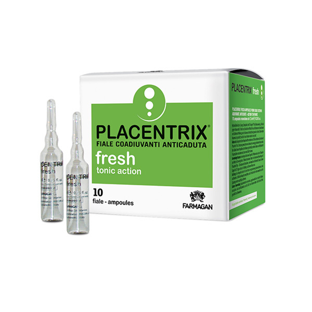 Лосьон тонизирующий против выпадения волос в ампулах Farmagan Placentrix Fresh Tonic Action Lotion 10x7,5мл