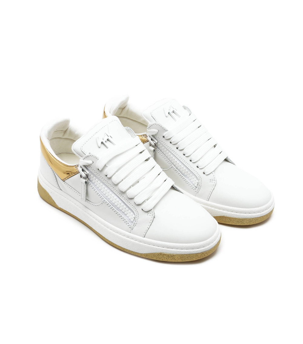 Кроссовки кожаные talogo Giuseppe Zanotti - белый(RM30049)