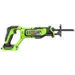 Пила сабельная акк. Greenworks GPT-BLRS-1, 24V, б/щет, 0-3000/мин, рез 115 мм дер.,1х2Ач,ЗУ,кор (1200607CUA)