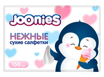 Салфетки сухие бумажные Joonies Нежные 150 шт