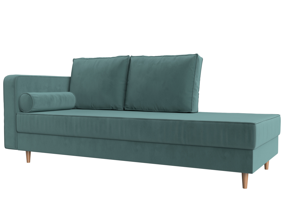 Кушетка Прайм левая, Бирюзовый, Велюр, 100874L