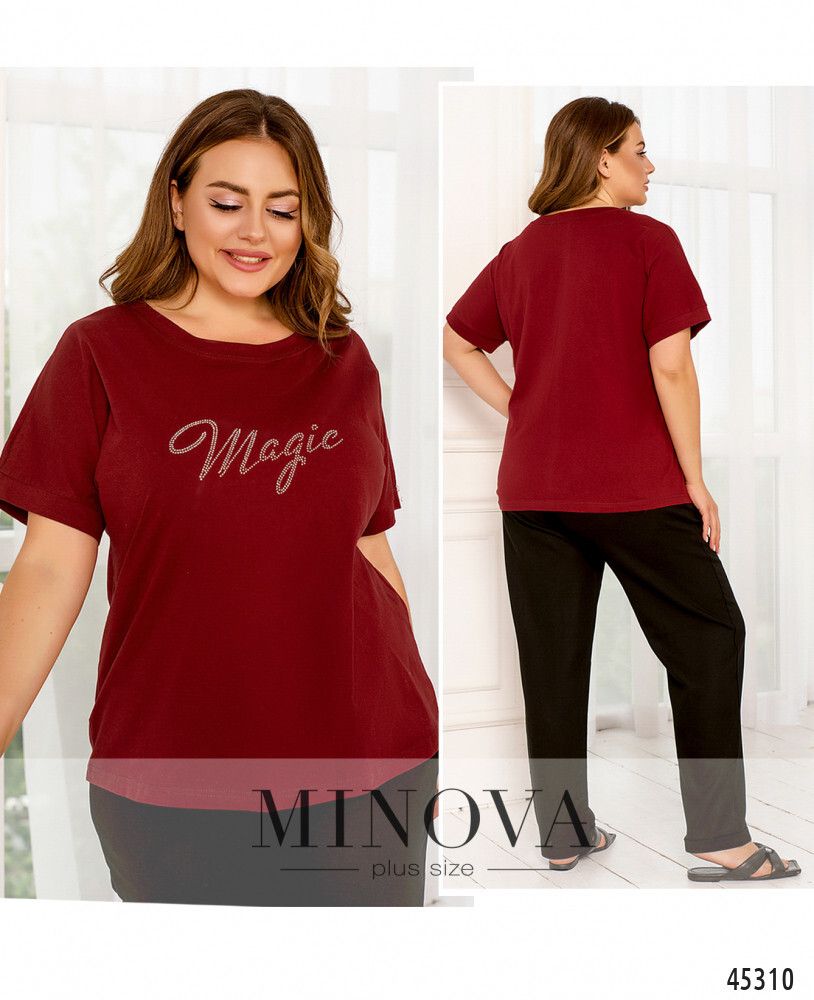 Футболка 2274-бордо Minova Футболка 2274-бордо Minova