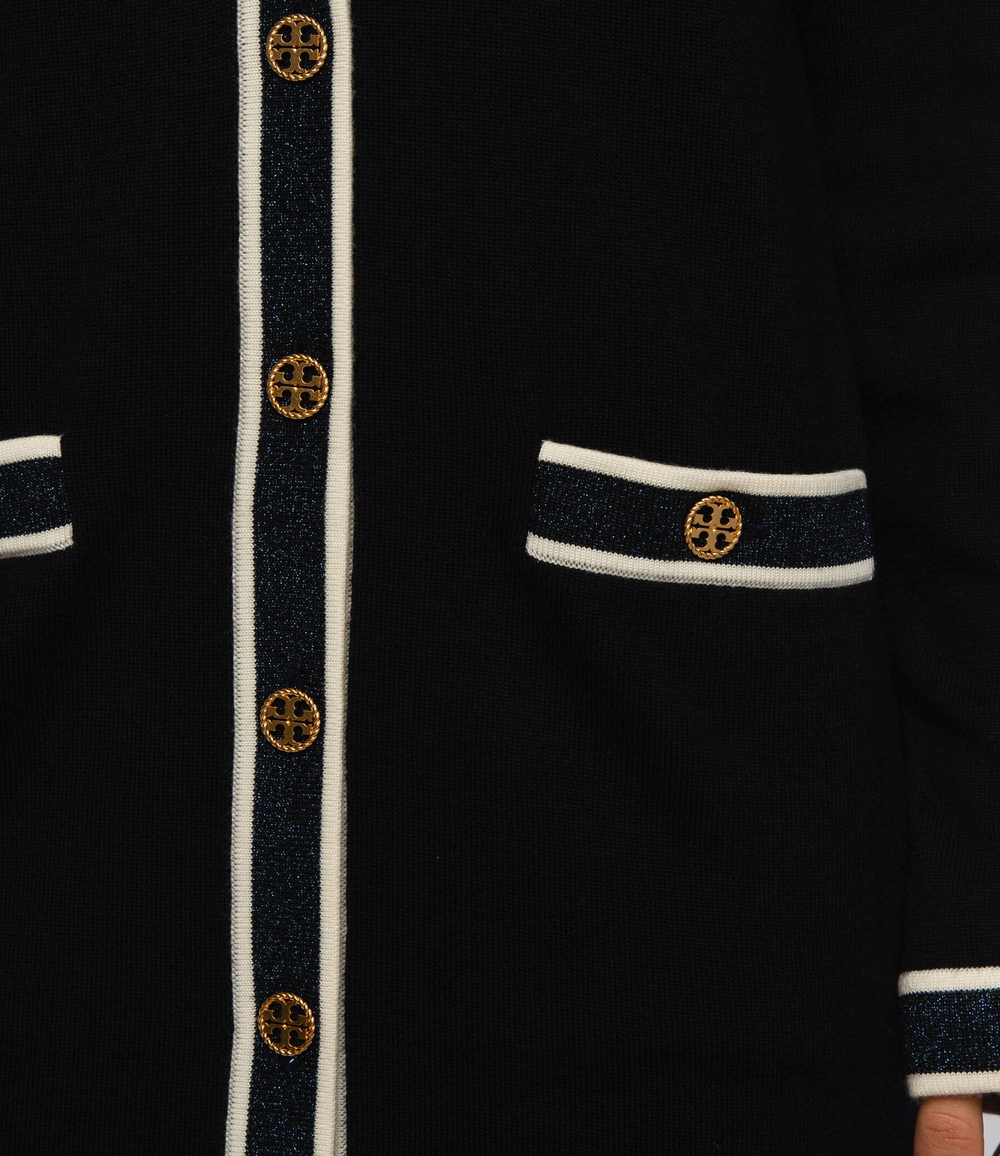 Хлопковый кардиган madeline TORY BURCH - темно-синий(75924)