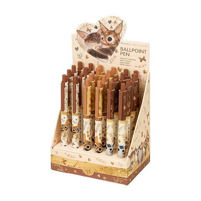 Ручка шарик. автомат. 0,5мм. "Love me. Котики. Счастье" 0.5 ММ, синяя (BrunoVisconti)