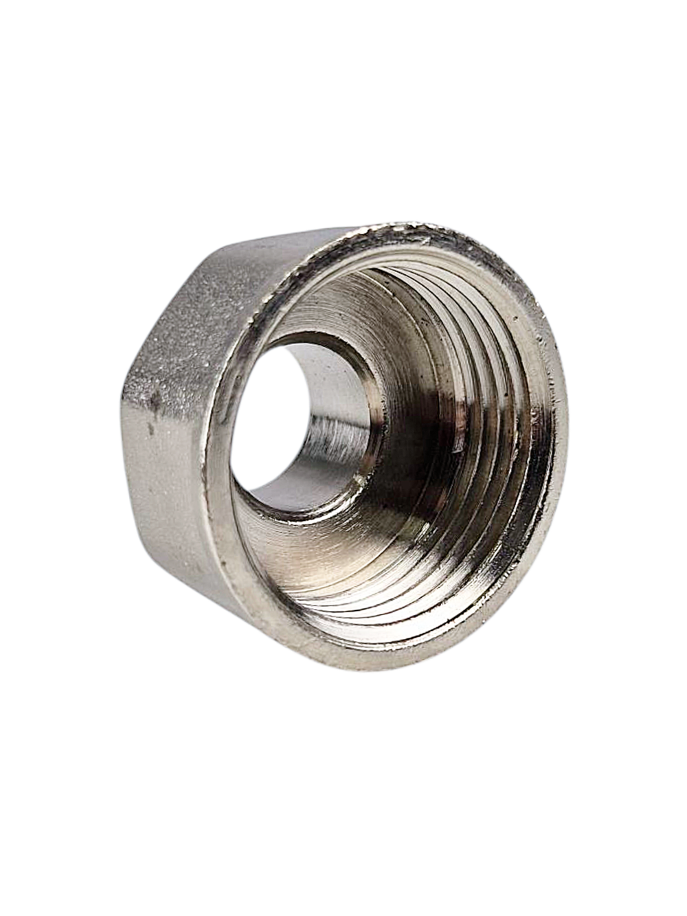 Муфта переходная, латунь, внутренняя резьба 1 1/4"х1/2", никель, RTP