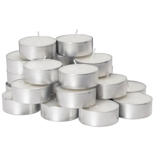 Набор свечей IKEA GLIMMA (ГЛИММА), Белый, 4 часа, 24 шт