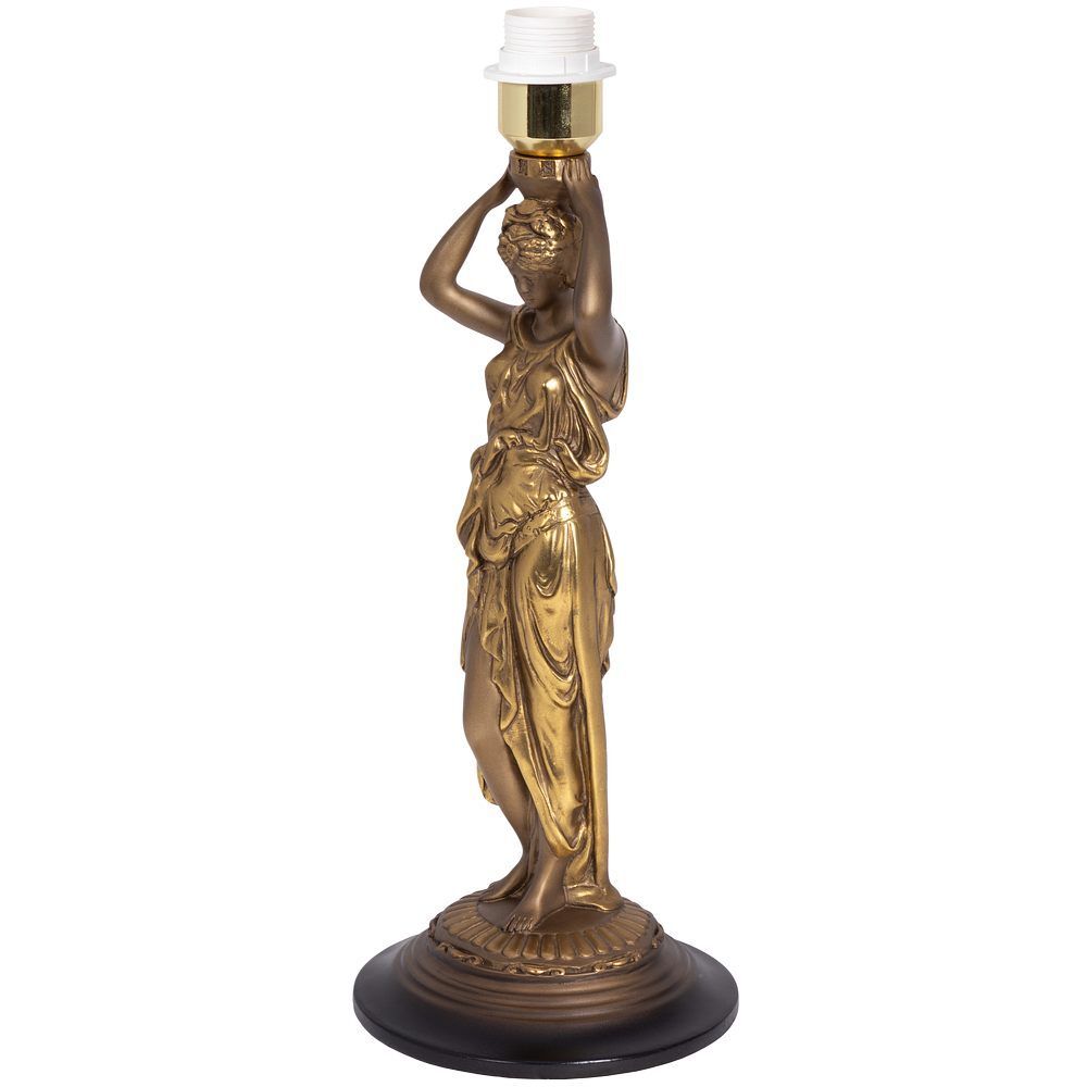 Настольная лампа Гречанка Бронза с абажуром Тюссо Vatican (Ватикан) Крем