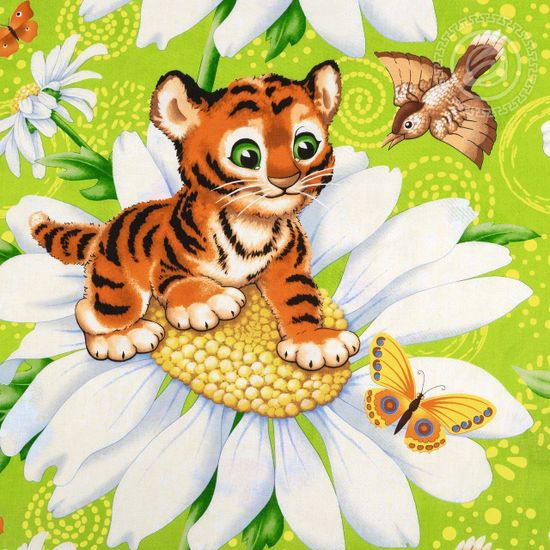 Полуторный комплект детского постельного белья Оранжевое лето бязь