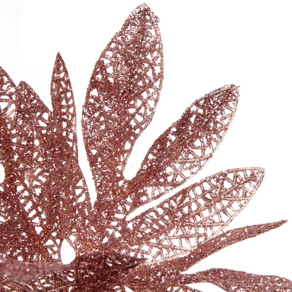 Ветка декоративная «Сказочный листопад» 25 см, Розовое золото