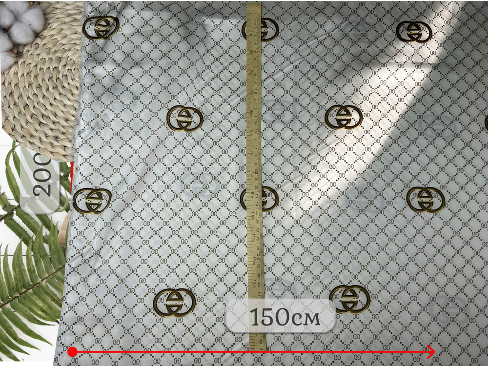 Шелк армани GG светлые