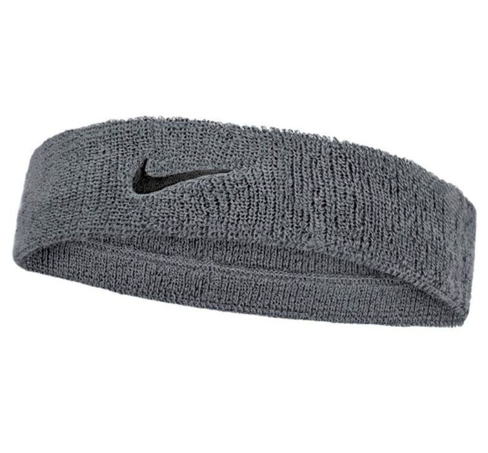 Повязка на голову теннисная Nike Swoosh Headband - cool grey/black