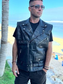 Мужской жилет из кожи крокодила JT-127